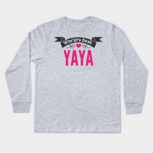 World's Best Yaya Kids Long Sleeve T-Shirt